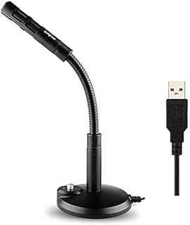 MarsHopper USB Microphone, Omnidirectional USB Computer Microphone | USB PC Condenser Mic for Conferencing, Games, Chat, Podcasting, Skype | Compatible with Laptop, Mac, PS4, Windows, Linux, macOs