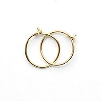 Algopix Similar Product 20 - Tiny Hoop Earrings 14k Yellow Gold