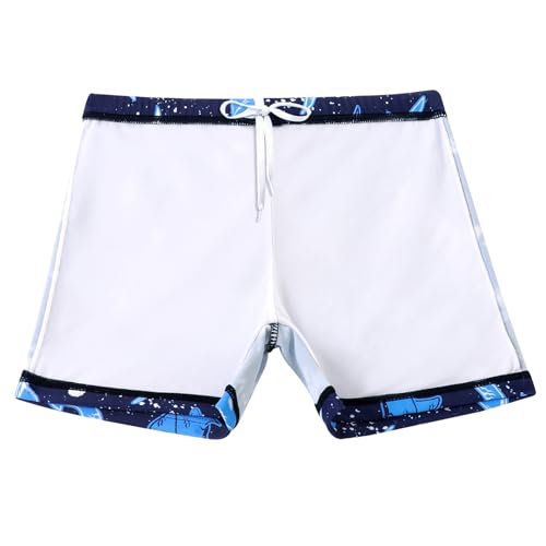 AIWUHE Toddler Boys' Rash Guard Swimsuit Two Piece Short Sleeve Bathing Suit and Swim Trunk Set Dinosaur Swimwear with Hat3