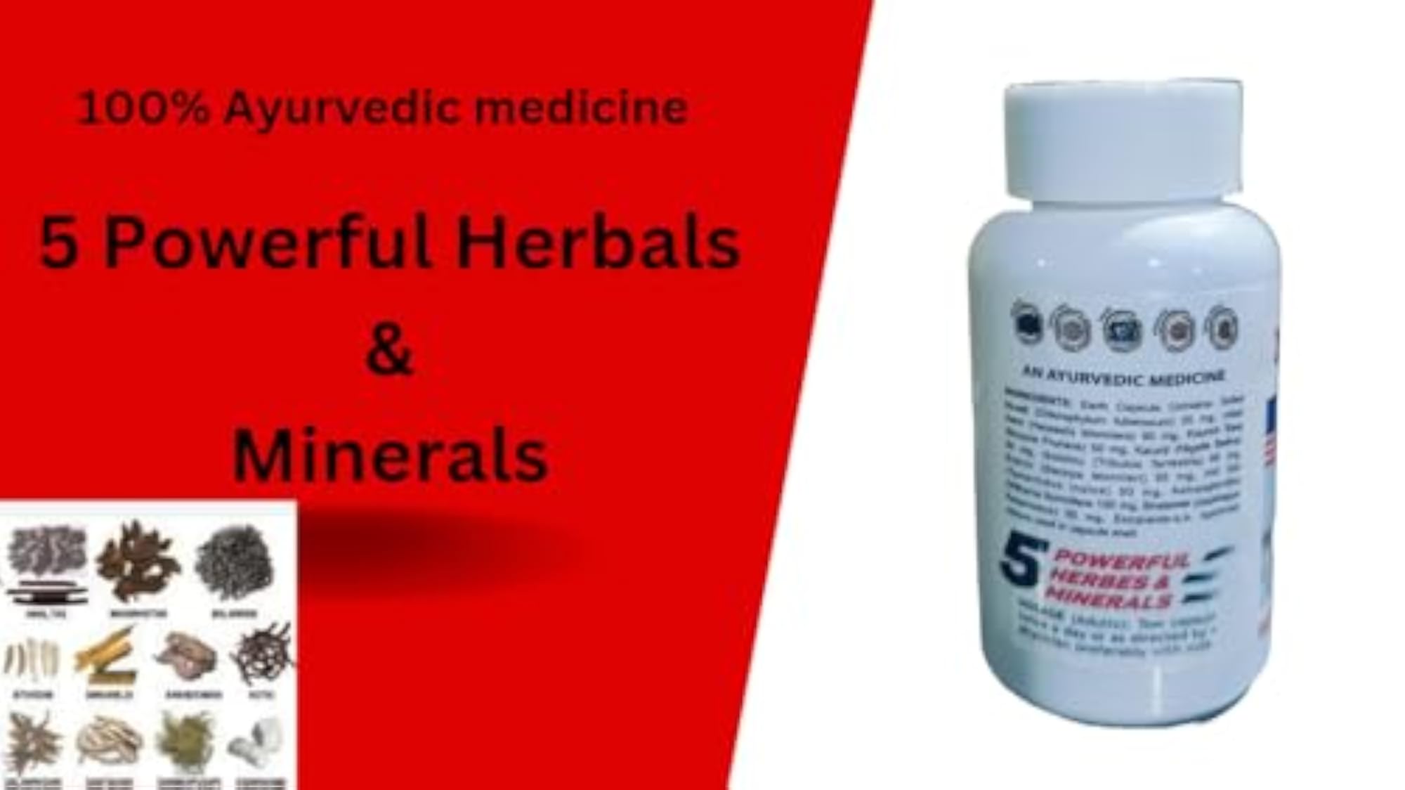 Ayurvedic Herbal Supplement Capsules for Men, 60 Capsules