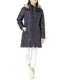 Larry Levine Women's Hooded Three-Quarter Length Down Coat