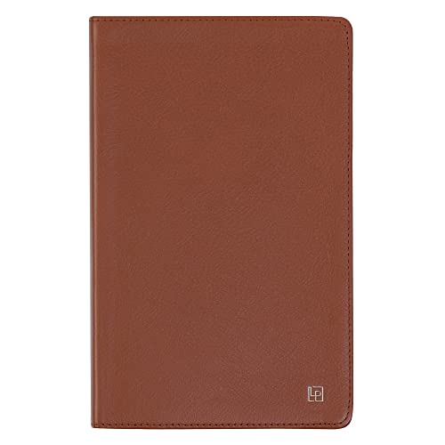 Leatherpress Classic Leather Notebook Writing Journal, Softcover, Narrow Ruled, Table of Contents and Numbered Pages