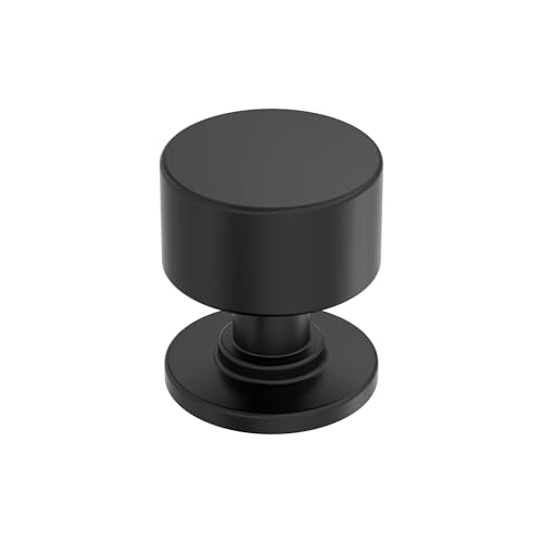 Amerock 1-1/8" Round Balon Matte Black Cabinet Knob
