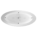 Dream lighting 12volt DC RV Interior LED Oval Panel Light with Switch, Big Acrylic Ceiling Light Fixture - 3500K, with Memory, Blue & Warm White Lighting
