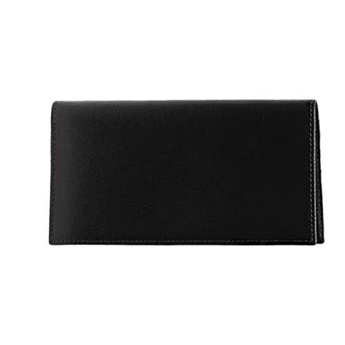 Ettinger Capra Goat Leather Long Coat Wallet With Zipped Pocket, 3.7 X 7.48 X .5 Inches - Black #TOP17