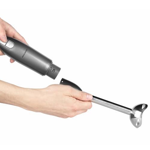 Progress EK4248PGUNMETAL Lunar Electric Stick Hand Blender – Immersion Hand Blender with 2 Speeds & Turbo Function, Removable Stainless-Steel Rod/Blades, For Soups, Smoothies & Baby Food, 400W, Grey