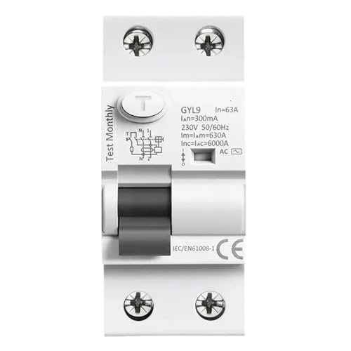 Disjoncteur différentiel 63A 30mA GYL9 protection électromagnétique bipolaire efficace