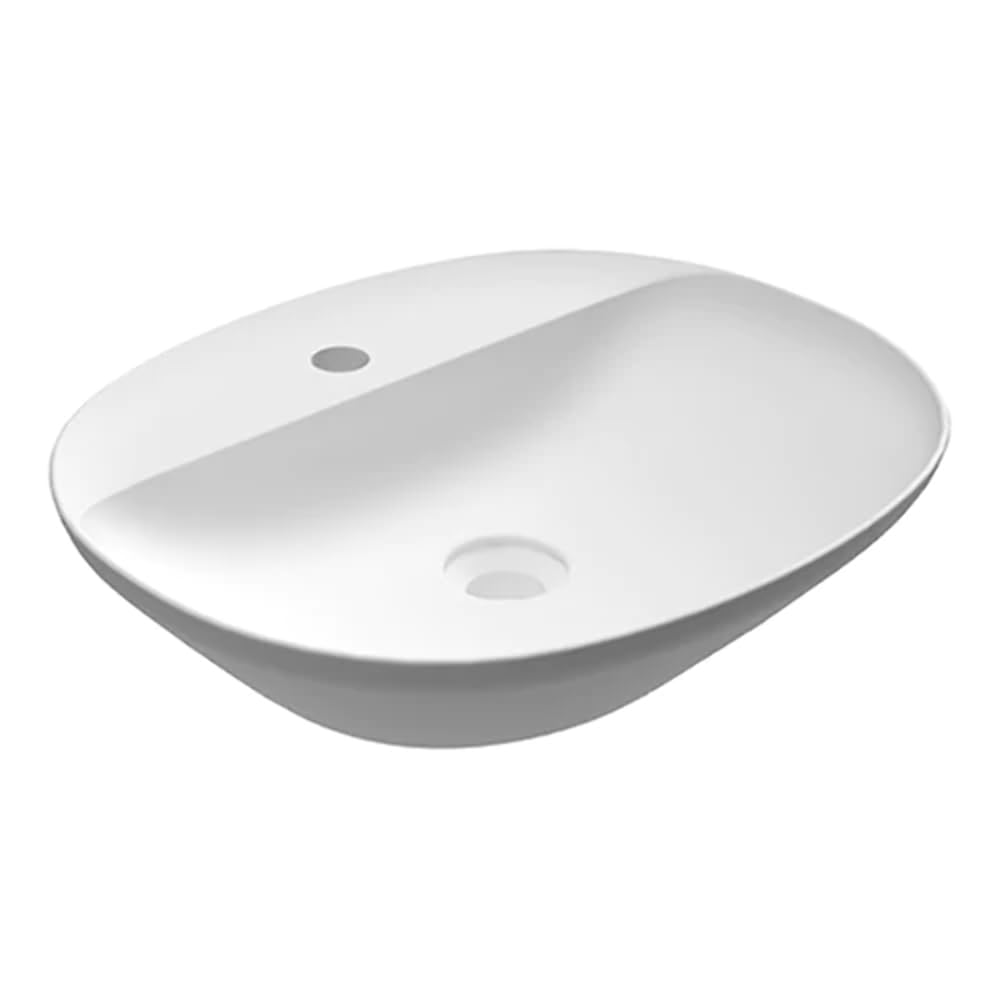 Lavabo de apoyo ovalado (nomó) VARIANT 50 x 42 cm blanco