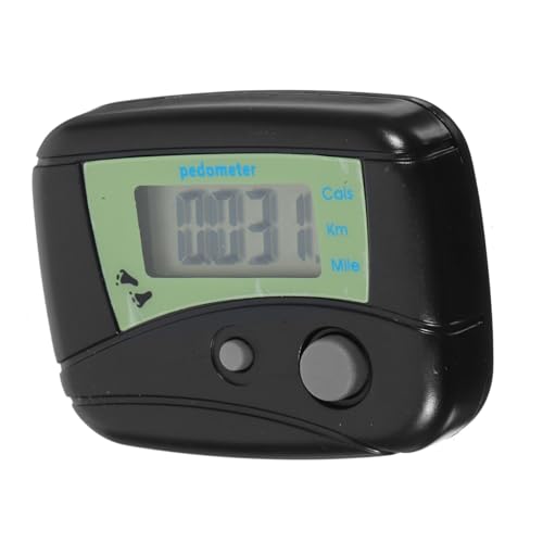 BESPORTBLE Pedometer Trackers Counters Watch Step Counter Number Steps Step Counter Watch Digital Walking Seniors Portable LCD Display Calorie Counter Device Black