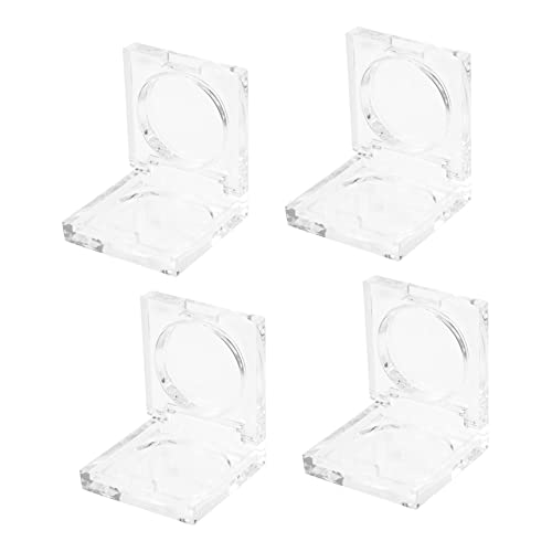 WOFASHPURET 4個透明 腮?盒 空のハイライターケース コスメ収納容器 メイクアップパレット 内径 携帯便利 おしゃれな化粧整理ボックス