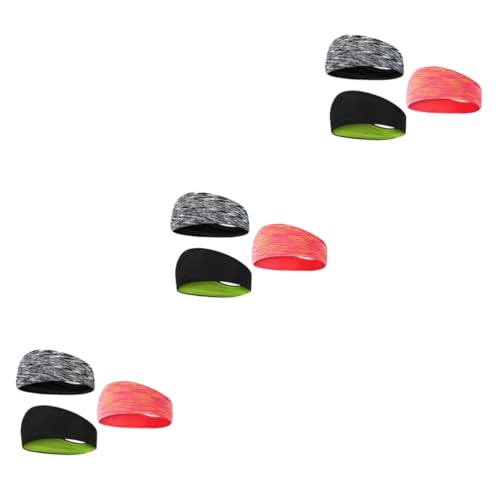 Bandeaux élastiques absorbants orange et gris pour sport et fitness 9 pièces