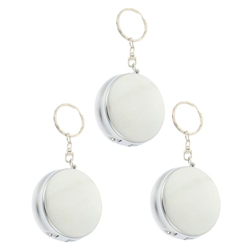 Healeved 3Pcs Portable Aluminum Alloy Ashtray Keychain Stylish Ash Holders for Indoor Outdoor Use Resistant Storage Boxes for Travel Fishing Camping and Business Trips