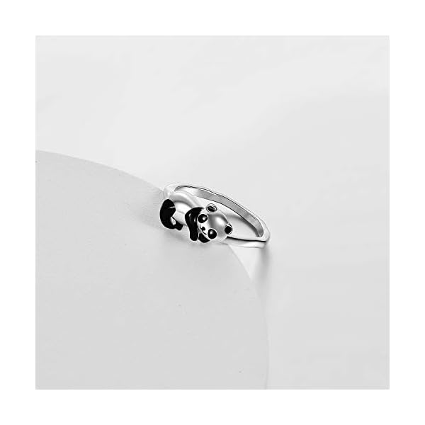 ONEFINITY Panda Gifts for Girls Sterling Silver Panda Rings Cute Panda Jewelry Panda Gifts for Women