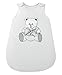 NOSBEBES ® Fabriqué en EUROPE, Gigoteuse pour bébé, Sac de Couchage pour nouveau-né, brodé, 100% COTON, pour lit bébé, pour siège auto, pour poussette, idée cadeau naissance (BLANC BC OURS gi)
