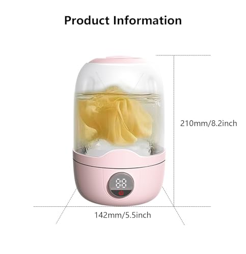 Lavadora de ropa interior portátil pequeña de 1,1 L para ropa de bebé 6