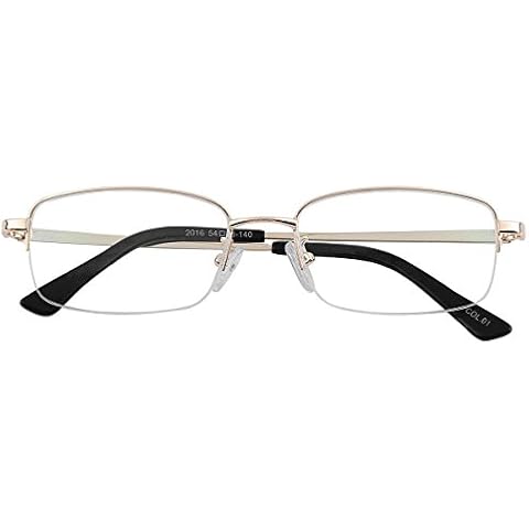 HUIHUIKK Nearsighted Metal Myopia Glasses Everyday Use Mens Womens -2.00 Gray Distance Spectacles (NOT READING GLASSES) Cover