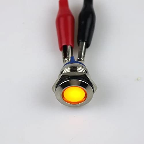 Luz indicadora de metal 16mm LED 12V impermeable para panel de control 4