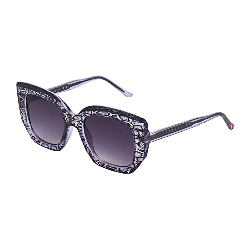 Betsey Johnson Serpent Ladies Sunglasses, Purple Snakeskin, 52mm