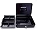 SentrySafe Black Money Saving Box with Cash Tray and Key Lock, Portable Safe Box with Carrying Handle, 0.21 Cubic Feet, 3.75 x 12 x 9.3 Inches, CB-12