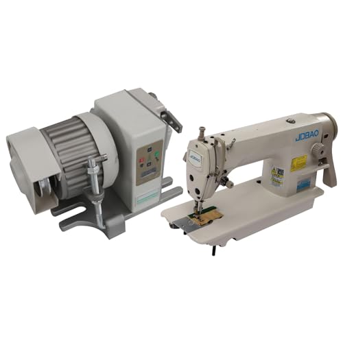 YUNLAIGOTOP Industrial Sewing Machine 550W, Upholstery Sewing Machine with Servo Motor, Heavy-Duty Commercial Sewing Machine for Garment Stores, Sewing Stores, Homes (2Package, No Table Stand)