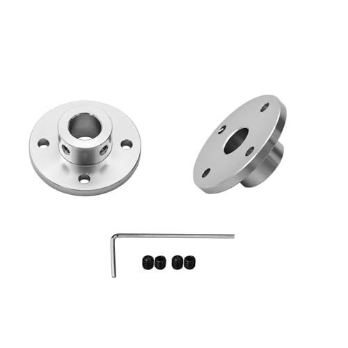 2 Stück 14mm Flanschkupplungsverbinder aus Aluminiumlegierung, starres Führungsmodell-Kupplungszubehör, Wellenachsenbeschläge für DIY RC-Modellmotoren