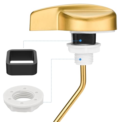 Image of Compatible with TOTO Toilet Handle Replacement Parts Kit, Universal THU068#CP Trip Lvr for St743S Side Mount Toilet Flush Tank Lever Handle for TOTO Kohler Toilet Tank, 1-Pack Brushed Gold