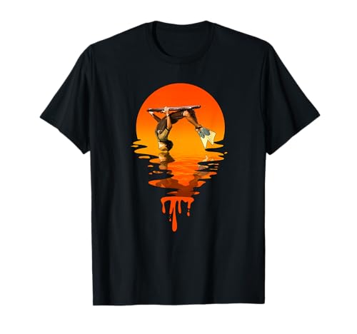 Bodyboarding stile retrò vintage Maglietta