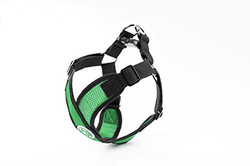 Gooby - X Harness, Small Dog Choke Free Step-in Harness with Synthetic Lambskin Soft Strap, Hunter Green, Small - Image 3