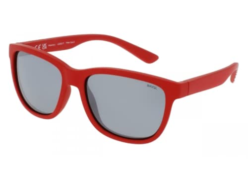 Lunettes de soleil enfant INVU K2202C rouge mat pour jouer à la plage en toute sécurité