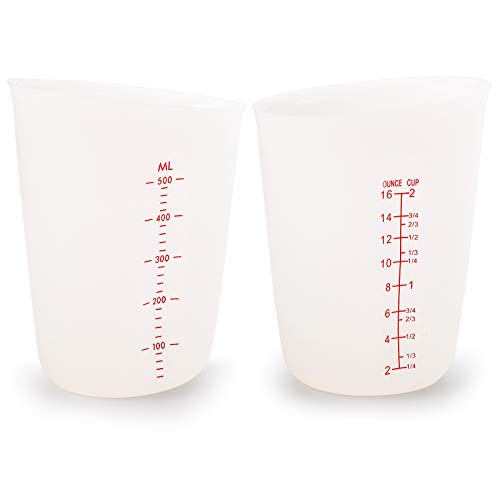 Set de 4 vasos medidores flexibles de silicona miniatura 2