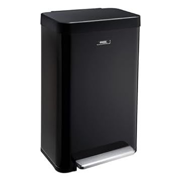 Cooks Professional XL Pedal Bin 65L | Wide Single Pedal Operation | Soft Close Lid | Removable Inner | Single Compartment | Black