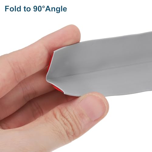 Image of uxcell 126 inchx1.5 inch Caulk Tape Waterproof Tape Not Go Moldy Self Adhesive Shower Tape Caulk Strips for Kitchen Countertop,Bathroom Toilet Floor Grey 2Pcs