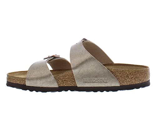 Birkenstock Sydney Narrow Unisex Shoes Size 4, Color: Taupe/Light Brown/Black3