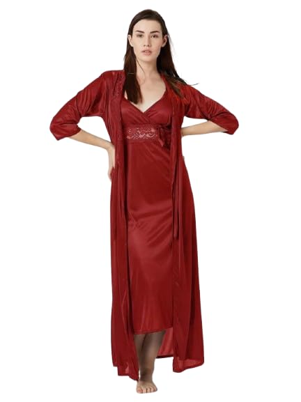 Women's Cotton Printed Nighty Soft Comfortable Full Length Night Dress Breathable Skin Friendly Relaxed Fit Sleepwear Lounge Wear Short Sleeve House Gown for Ladies All Season Use-picture-34