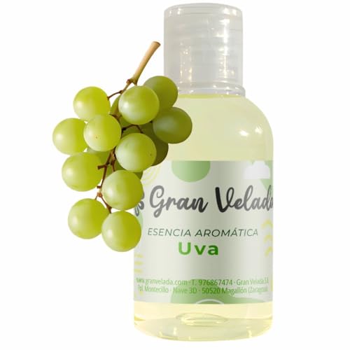 Esencia Aromática de Uva: Fragancia Intensa para Ambientadores, Velas y Cosméticos. Aroma Afrutado con Notas de Naranja, Melocotón y Frutos Rojos. Concentrada y Versátil.