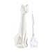 Ceramic Cat Toilet Brush in White