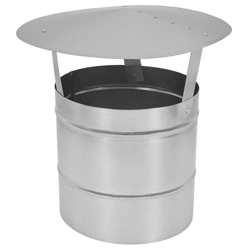 KOTARBAU® Sombrerete Chimenea - Acero Galvanizado - ø 250 mm - Plata - Sombrero Chimenea - Caperuza Salida Humos - Resistente a la Corrosión - Fácil Instalación - Protección Contra Lluvia y Pájaros