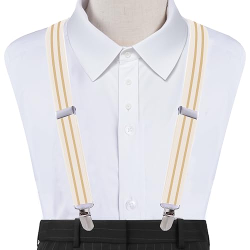 Stripe Suspenders for Kids - Adjustable Toddler Suspenders with Clips for Wedding Party3