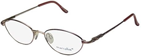 Marcolin 7209 For Ladies/Women Cat Eye Spring Hinges Authentic Elegant Classic Shape Eyeglasses/Glasses (51-17-135, Rose/Antique Gold)