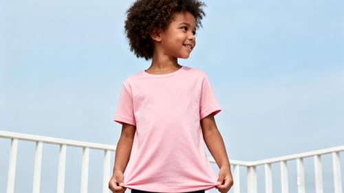 Image of Kids T Shirt Short Sleeve Crewneck Tee for Toddler Boys and Girls Cotton Basic Summer Top 2-6 Years