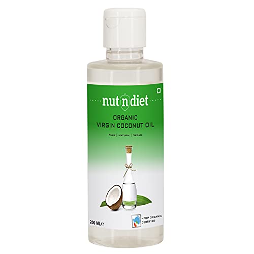 Image of nutndiet Organic Virgin Coconut Oil Cold Pressed | Pure | Natural | Vegan | PET Bottle (200ml)