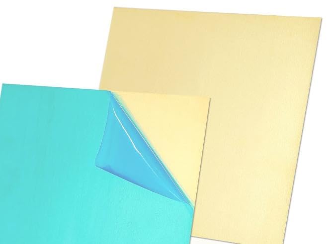 Brass Sheet Metal Plates, 2 x 2 Inch, 24 Gauge/0.5mm Thickness, for Craft and Repairs, 8 Pack