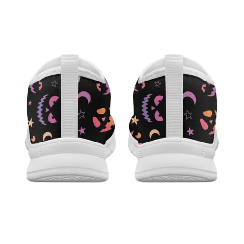 Image of Floral Sneakers for Women Colorful Art Shoes for Women Slip On Casual Work Shoes