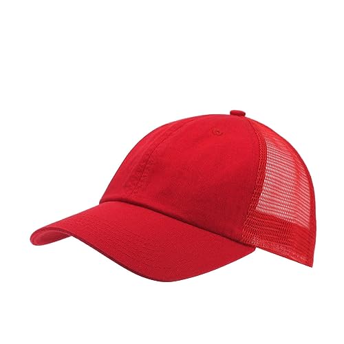 Image of The Vintage Year Washed Cotton Unstructured Soft Mesh Adjustable Trucker Baseball Cap