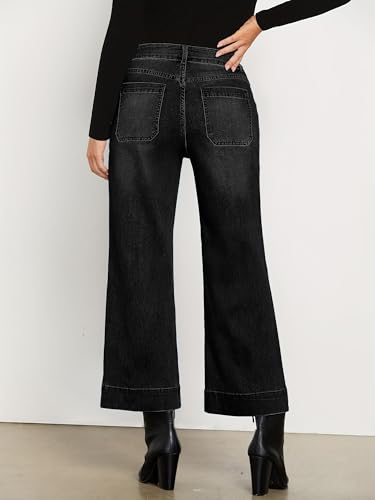 Image of Shasmi Girl's & Women's Mid-Rise Straight Leg Jeans Comfortable Stretch Denim, Casual Wear, Versatile Style with Pockets, 2025 Stylish Fashion Jeans for Women (Jeans 237)