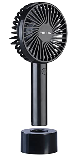 PEARL Handventilatoren: 2in1-Hand- & Tisch-Ventilator, Akku- &...