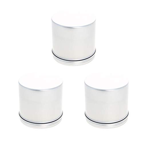 Jutagoss 3pcs 8.3 oz Round Aluminum Cans, Tin Can Screw Top Metal Lid Containers for Lip Balm, Crafts, Cosmetic, Candles, Candies, 250ml