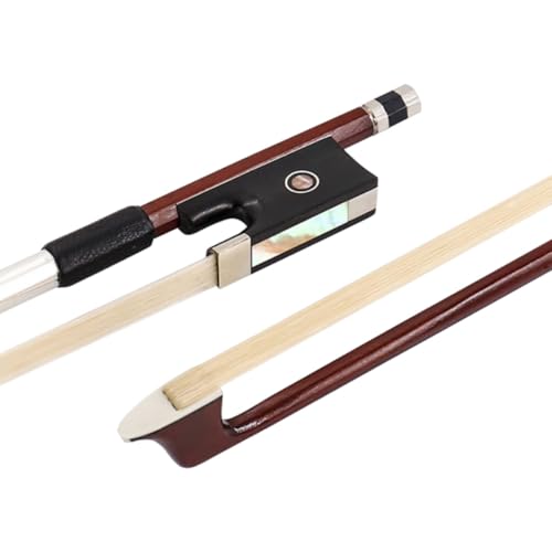 AMZZ Superior Brazilwood 4/4 - Arco para violín - Hecho a mano con rana de ébano, pelo de caballo...