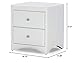 Baxton Studio Dorian Faux Leather Upholstered Modern Nightstand, White