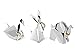 Umbra Origami Ring Holder (3-Pack), Rabbit, Swan and Elephant Metal Ring Storage and Display for Jewelry, Chrome